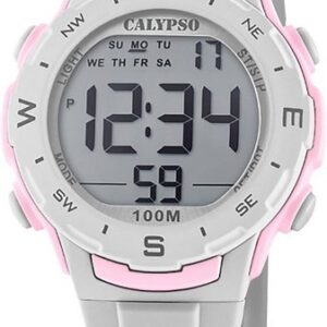 CALYPSO WATCHES Digitaluhr "Calypso Damen Uhr Digital Sport K5801/1", (Armbanduhr), Damenuhr rund, mittel (ca. 35mm), Kunststoffarmband, Sport-Style