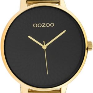 OOZOO Quarzuhr "Oozoo Damen Armbanduhr gold Analog C10553", (Armbanduhr), Damenuhr rund, extra groß (ca. 48mm), Edelstahlarmband, Fashion-Style
