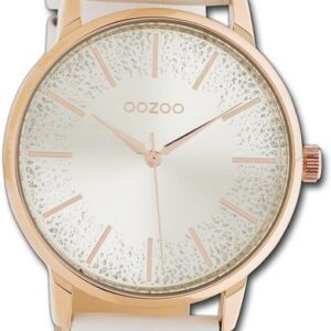 OOZOO Quarzuhr "Oozoo Damen Uhr Timepieces C10715", (Analoguhr), Damenuhr mit Lederarmband, rundes Gehäuse, mittel (ca. 36mm), Elegant-Style