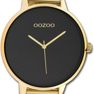 OOZOO Quarzuhr "Oozoo Edelstahl Damen Uhr C10553", (Analoguhr), Damenuhr mit Edelstahlarmband, rundes Gehäuse, extra groß (ca. 48mm), Fashion-Style