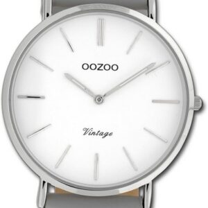 OOZOO Quarzuhr "Oozoo Leder Damen Uhr C20073 Analog", (Analoguhr), Damenuhr mit Lederarmband, rundes Gehäuse, groß (ca. 40mm), Fashion-Style