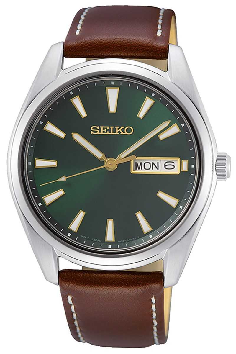 Seiko SUR449P1 Herren-Armbanduhr mit Saphirglas Braun/Grün