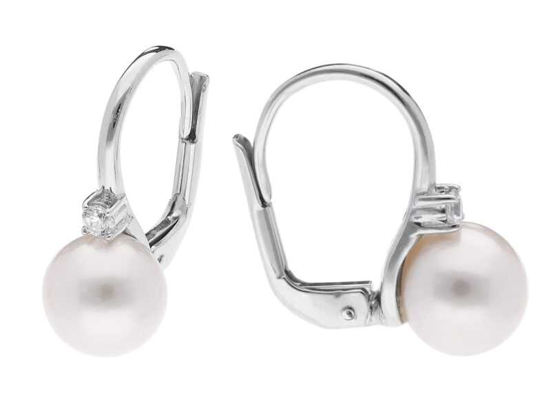 trendor 15156 Perlenohrringe für Damen Silber Ohrhänger