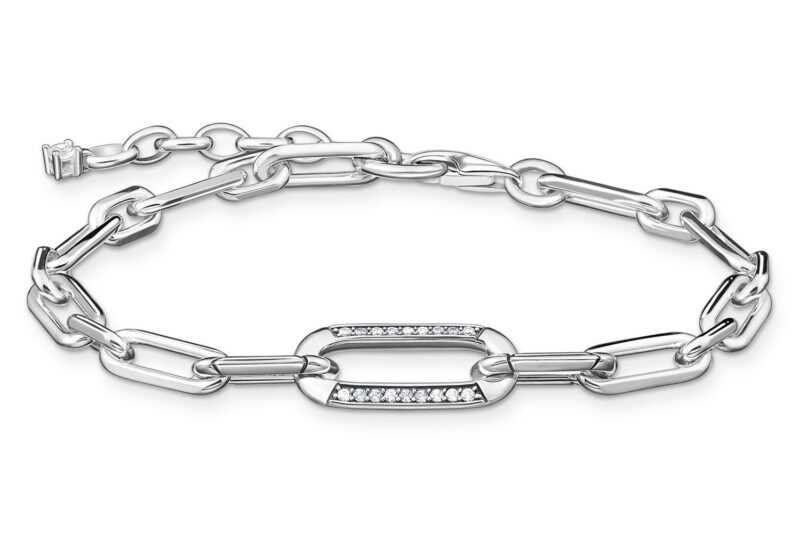 Thomas Sabo A2032-643-14-L19v Armband für Damen Silber Glieder mit Zirkonia