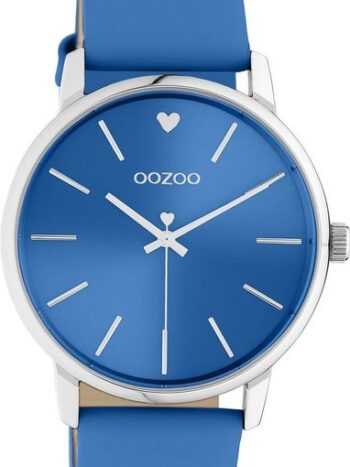 OOZOO Quarzuhr "Oozoo Damen Armbanduhr Timepieces", (Armbanduhr), Damenuhr rund, groß (ca. 40mm), Lederarmband, Fashion-Style