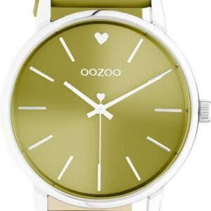 OOZOO Quarzuhr "Oozoo Damen Armbanduhr Timepieces", (Armbanduhr), Damenuhr rund, groß (ca. 40mm), Lederarmband, Fashion-Style