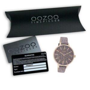 OOZOO Quarzuhr "Oozoo Damen Armbanduhr Timepieces", (Armbanduhr), Damenuhr rund, groß (ca. 42mm), Lederarmband, Fashion-Style