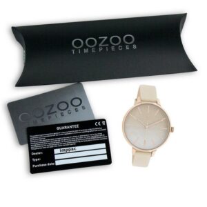 OOZOO Quarzuhr "Oozoo Damen Armbanduhr Timepieces", (Armbanduhr), Damenuhr rund, groß (ca. 42mm), Lederarmband, Fashion-Style