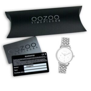 OOZOO Quarzuhr "Oozoo Damen Armbanduhr Timepieces", (Armbanduhr), Damenuhr rund, mittel (ca. 34mm), Edelstahlarmband, Elegant-Style