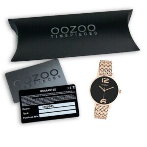 OOZOO Quarzuhr "Oozoo Damen Armbanduhr Timepieces", (Armbanduhr), Damenuhr rund, mittel (ca. 38mm), Edelstahlarmband, Elegant-Style