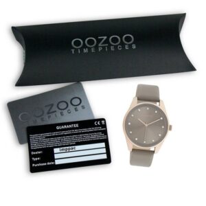 OOZOO Quarzuhr "Oozoo Damen Armbanduhr Timepieces", (Armbanduhr), Damenuhr rund, mittel (ca. 38mm), Lederarmband, Fashion-Style