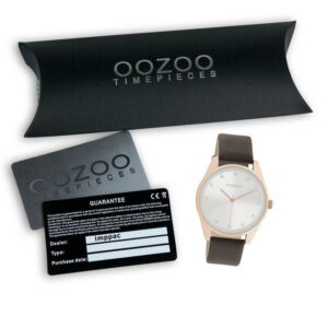 OOZOO Quarzuhr "Oozoo Damen Armbanduhr Timepieces", (Armbanduhr), Damenuhr rund, mittel (ca. 38mm), Lederarmband, Fashion-Style