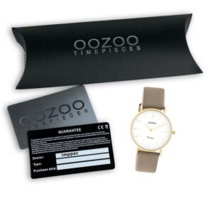 OOZOO Quarzuhr "Oozoo Damen Armbanduhr braun Analog", (Armbanduhr), Damenuhr rund, mittel (ca. 36mm), Lederarmband, Fashion-Style