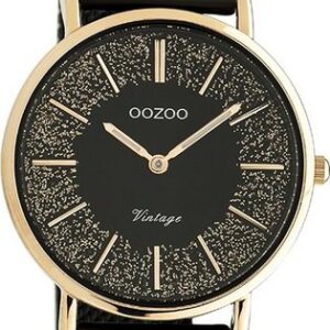 OOZOO Quarzuhr "Oozoo Damen Armbanduhr schwarz Analog", (Armbanduhr), Damenuhr rund, mittel (ca. 32mm), Edelstahlarmband, Elegant-Style