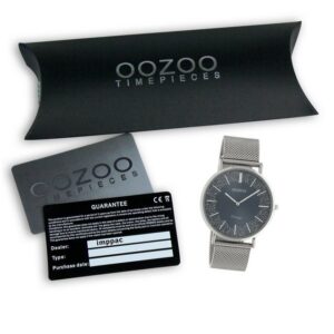 OOZOO Quarzuhr "Oozoo Damen Armbanduhr silber Analog", (Armbanduhr), Damenuhr rund, groß (ca. 40mm), Edelstahlarmband, Elegant-Style