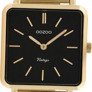 OOZOO Quarzuhr "Oozoo Edelstahl Damen Uhr C9957 Analog", (Analoguhr), Damenuhr mit Edelstahlarmband, eckiges Gehäuse, klein (ca. 29mm), Fashion-Style