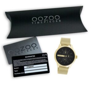OOZOO Quarzuhr "Oozoo Herren Armbanduhr Timepieces", (Armbanduhr), Herrenuhr rund, groß (ca. 45mm), Metall, Mesharmband, Fashion-Style