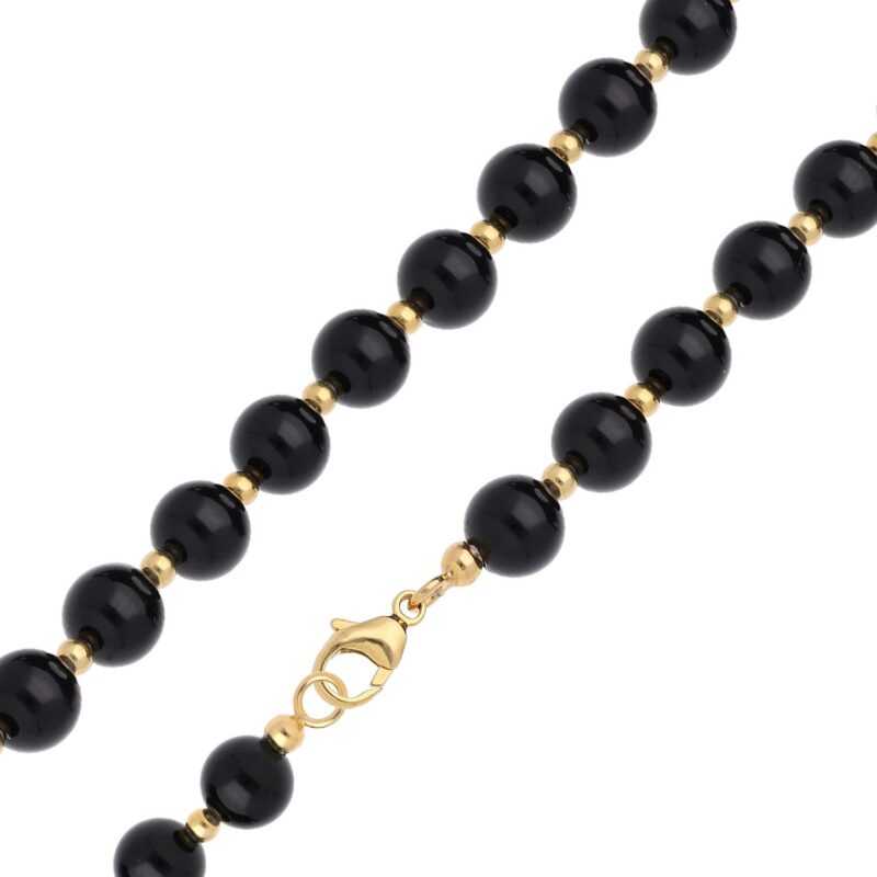 trendor 15297 Männer Perlenkette Onyx 50 cm