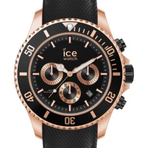 Ice Watch® Ice steel - Black Rose - L Chronograph Herrenuhr - 016305 - Schwarz - Quarz-Uhrwerk - Chronograph