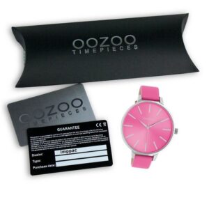 OOZOO Quarzuhr Oozoo Damen Armbanduhr Timepieces, (Armbanduhr), Damenuhr rund, extra groß (ca. 48mm), Lederarmband, Fashion-Style