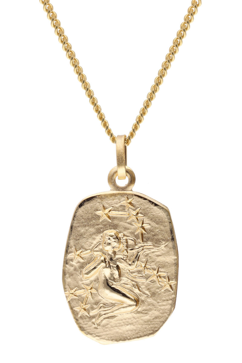 trendor 15404-09 Jungfrau Sternzeichen Gold 333 mit vergoldeter Silberkette