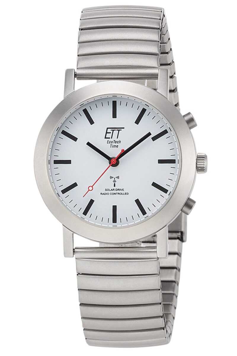 ETT Eco Tech Time ELS-11584-11M Funk-Solar Damenuhr Station Watch mit Zugband