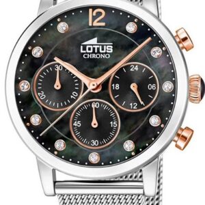 Lotus Quarzuhr LOTUS Damen Uhr Fashion 18676/4, (Armbanduhr), Damenuhr rund, mittel (ca. 37mm) Edelstahlarmband silber