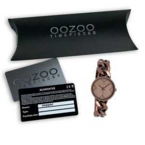 OOZOO Quarzuhr Oozoo Damen Armbanduhr Timepieces Analog, (Armbanduhr), Damenuhr rund, mittel (ca. 34mm), Edelstahlarmband, Fashion-Style