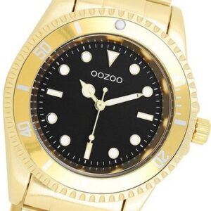 OOZOO Quarzuhr Oozoo Damen Armbanduhr Timepieces, (Analoguhr), Damenuhr Edelstahlarmband gold, rundes Gehäuse, mittel (ca. 36mm)