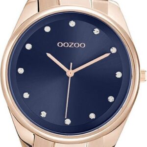OOZOO Quarzuhr Oozoo Damen Armbanduhr Timepieces, (Analoguhr), Damenuhr Edelstahlarmband roségold, rundes Gehäuse, mittel (ca. 38mm)