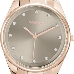 OOZOO Quarzuhr Oozoo Damen Armbanduhr Timepieces, (Analoguhr), Damenuhr Edelstahlarmband roségold, rundes Gehäuse, mittel (ca. 38mm)