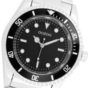 OOZOO Quarzuhr Oozoo Damen Armbanduhr Timepieces, (Analoguhr), Damenuhr Edelstahlarmband silber, rundes Gehäuse, mittel (ca. 36mm)