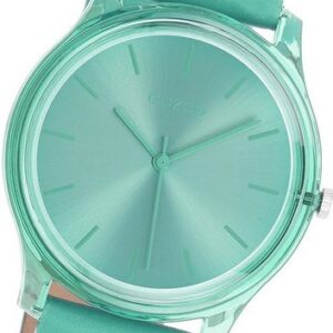 OOZOO Quarzuhr Oozoo Damen Armbanduhr Timepieces, (Analoguhr), Damenuhr Lederarmband grün, rundes Gehäuse, mittel (ca. 36mm)