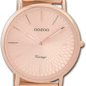 OOZOO Quarzuhr Oozoo Edelstahl Damen Uhr C9343 Quarzuhr, (Analoguhr), Damenuhr mit Edelstahlarmband, rundes Gehäuse, groß (ca. 40mm), Fashion-Style