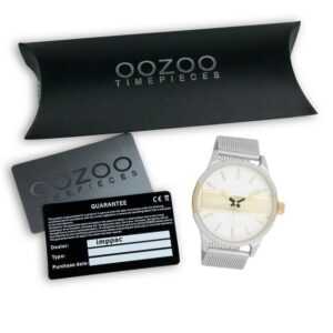 OOZOO Quarzuhr Oozoo Herren Armbanduhr Timepieces Analog, (Armbanduhr), Herrenuhr rund, extra groß (ca. 48mm) Metall Mesharmband, Casual-Style