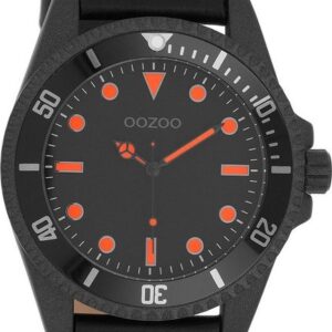 OOZOO Quarzuhr Oozoo Herren Armbanduhr Timepieces Analog, (Armbanduhr), Herrenuhr rund, groß (ca. 44mm), Lederarmband, Elegant-Style