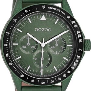 OOZOO Quarzuhr Oozoo Herren Armbanduhr Timepieces Analog, (Armbanduhr), Herrenuhr rund, groß (ca. 45mm), Lederarmband, Casual-Style