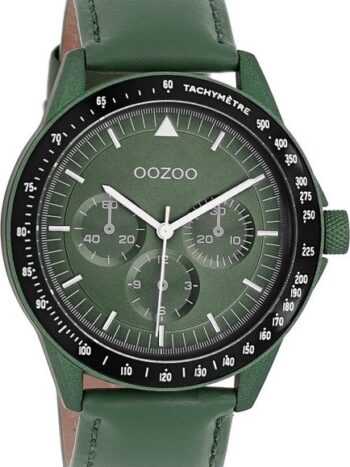 OOZOO Quarzuhr Oozoo Herren Armbanduhr Timepieces Analog, (Armbanduhr), Herrenuhr rund, groß (ca. 45mm), Lederarmband, Casual-Style