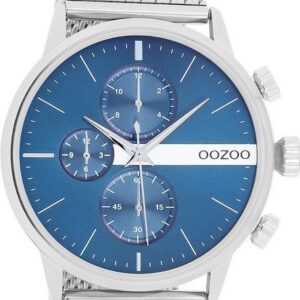 OOZOO Quarzuhr Oozoo Herren Armbanduhr Timepieces Analog, (Armbanduhr), Herrenuhr rund, groß (ca. 45mm), Metall, Mesharmband, Casual-Style