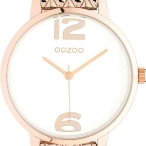OOZOO Quarzuhr Oozoo Unisex Armbanduhr roségold Analog, (Armbanduhr), Damen, Herrenuhr rund, mittel (ca38mm) Edelstahlarmband, Elegant-Style