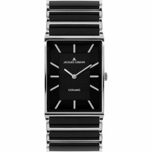 Jacques Lemans® York Ceramic schwarz 20mm Damenuhr - 1-1651A - Mehrfarbig, schwarz, silber-Schwarz - Quarz-Uhrwerk