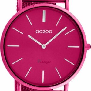 OOZOO Quarzuhr Oozoo Damen Armbanduhr Vintage Series, (Armbanduhr), Damenuhr rund, groß (ca. 40mm) Metall, Mesharmband, Fashion-Style