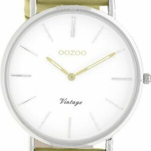 OOZOO Quarzuhr Oozoo Damen Armbanduhr Vintage Series, (Armbanduhr), Damenuhr rund, mittel (ca. 36mm) Lederarmband, Fashion-Style
