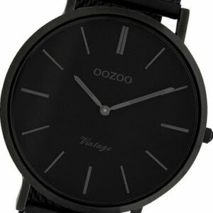 OOZOO Quarzuhr Oozoo Edelstahl Herren Uhr C9933 Analog, (Analoguhr), Herrenuhr mit Edelstahlarmband, rundes Gehäuse, groß (ca. 40mm), Fashi
