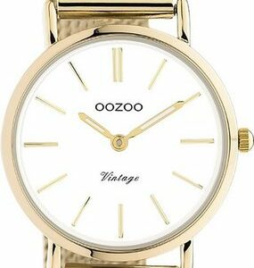 OOZOO Quarzuhr Oozoo Unisex Armbanduhr gold Analog, (Armbanduhr), Damen, Herrenuhr rund, klein (ca 28mm) Edelstahlarmband, Elegant-Style