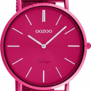 OOZOO Quarzuhr Vintage Damenuhr C20275 Pink Milanaiseband 40 mm