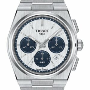 TISSOT® PRX Automatic Chronograh Herrenuhr - T137.427.11.011.01 - Silber-Blau, silber - Quarz-Uhrwerk - Chronograph