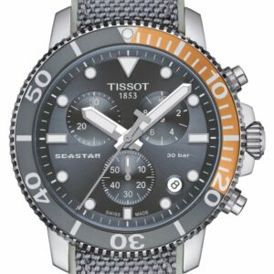 TISSOT® Seastar 1000 Chronograph Herrenuhr - T120.417.17.081.01 - Grau - Quarz-Uhrwerk - Chronograph
