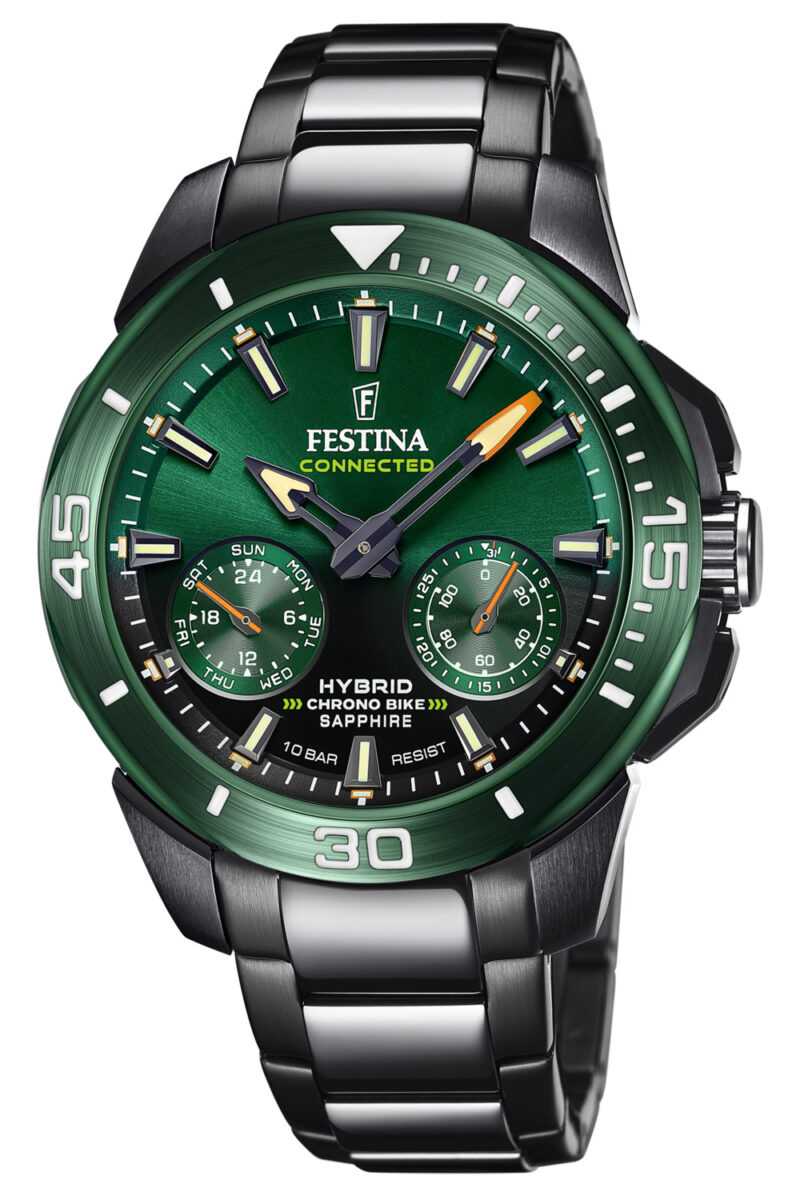 Festina F20646/1 Hybriduhr für Herren Smartwatch Schwarz/Grün