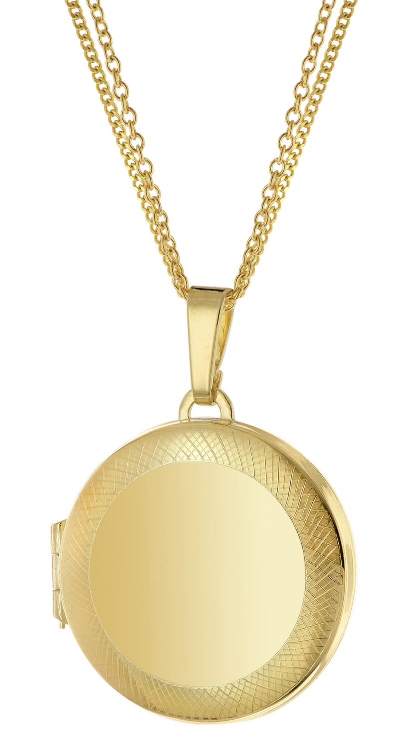trendor 15528 Medaillon Gold 333/8K mit vergoldeter Silberkette